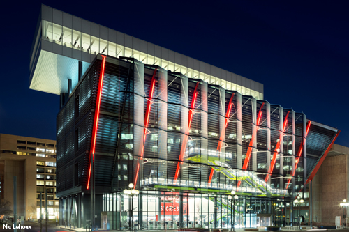 International Spy Museum at night